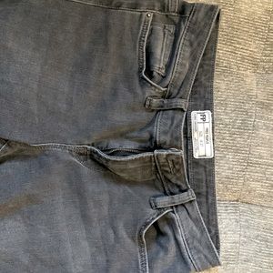 Free People Washed black raw hem jeans